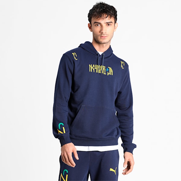 Neymar Jr. Hero Men's Regular Fit Hoodie, Peacoat-Dandelion, extralarge-IND