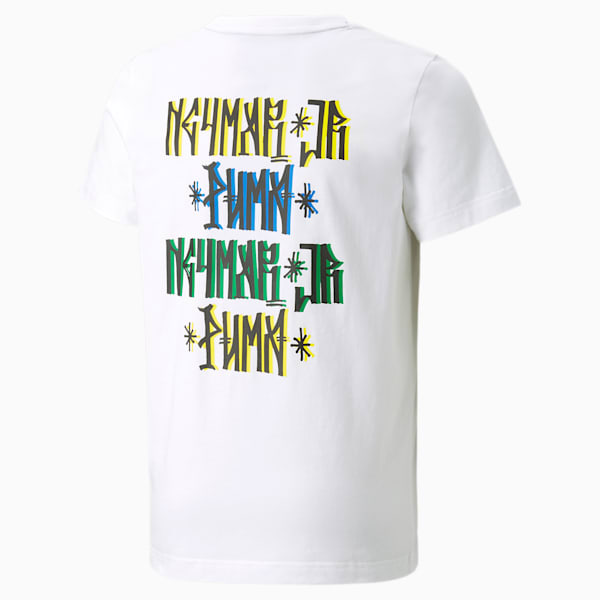 Neymar Jr. Copa Youth Regular Fit T-Shirt, Puma White, extralarge-IND