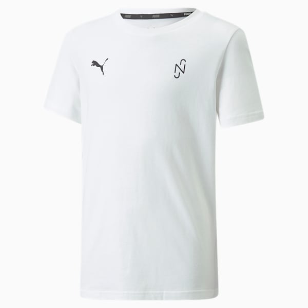 キッズ サッカー ボーイズ NJR ネイマール THRILL グラフィック 半袖 Tシャツ 116-152cm, Puma White, extralarge-JPN