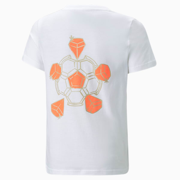 Neymar Jr Diamond Graphic Football T-Shirt Youth, Puma White