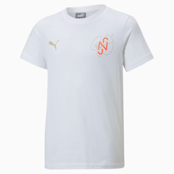 Neymar Jr Diamond Graphic Football T-Shirt Youth Regular Fit, Puma White, extralarge-IND