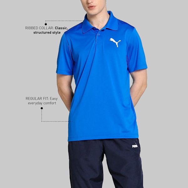 CR Team Men's Regular Fit Cricket Polo, Team Power Blue, extralarge-IND