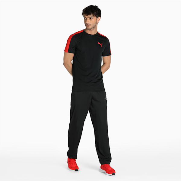 Teams Cr Men's Cricket Slim Fit T-Shirt, Puma Black-High Risk Red, extralarge-IND