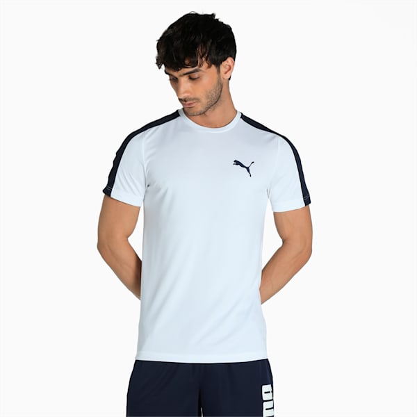 Teams Cr Men's Cricket Slim Fit T-Shirt, Puma White-Peacoat, extralarge-IND