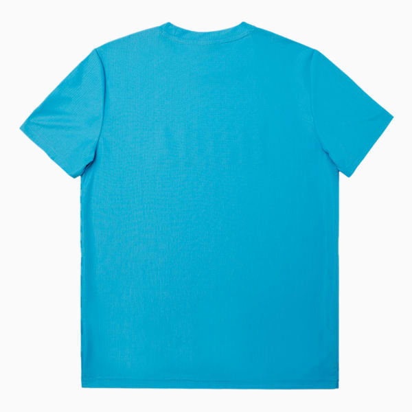 PUMA Cricket Boy's T-Shirt, Ethereal Blue-Orange Popsicle