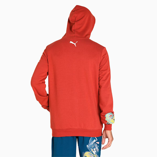 PUMA x Royal Challengers Bangalore Graphic Men's Regular Fit Hoody, Chili Oil, extralarge-IND