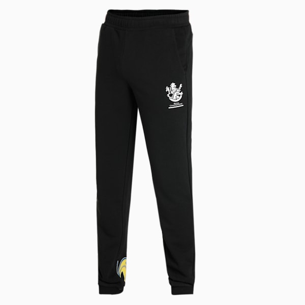 PUMA x Royal Challengers Bangalore Graphic Men's Regular Fit Pants, PUMA Black, extralarge-IND