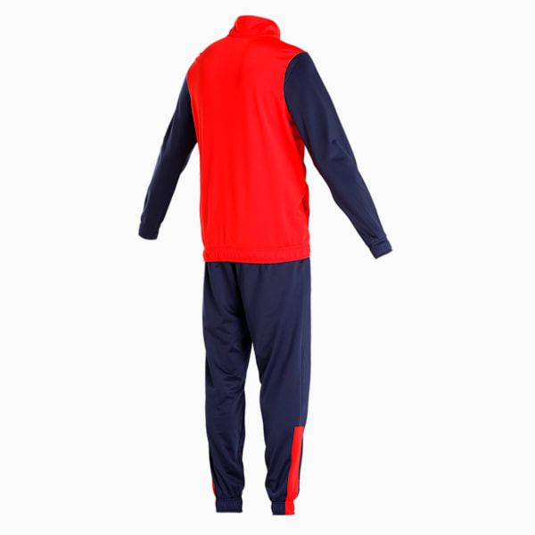 Men's Cricket Tracksuit, Puma Red-Peacoat, extralarge-IND
