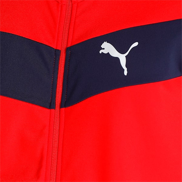Men's Cricket Tracksuit, Puma Red-Peacoat, extralarge-IND