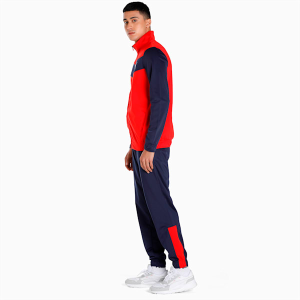 Men's Cricket Tracksuit, Puma Red-Peacoat, extralarge-IND