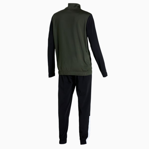 Men's Cricket Tracksuit, Forest Night-PUMA Black, extralarge-IND