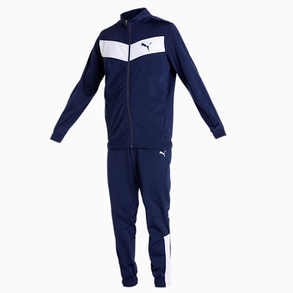 Men's Cricket Tracksuit, Peacoat-PUMA White, extralarge-IND