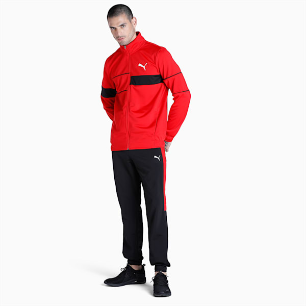 Men's Cricket Tracksuit, For All Time Red-PUMA Black, extralarge-IND