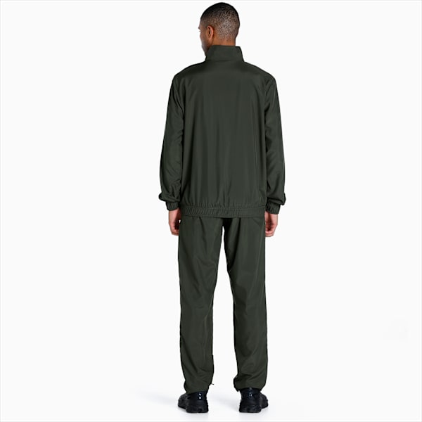 Basic Men's Cricket Track Suit, Forest Night-PUMA Black, extralarge-IND