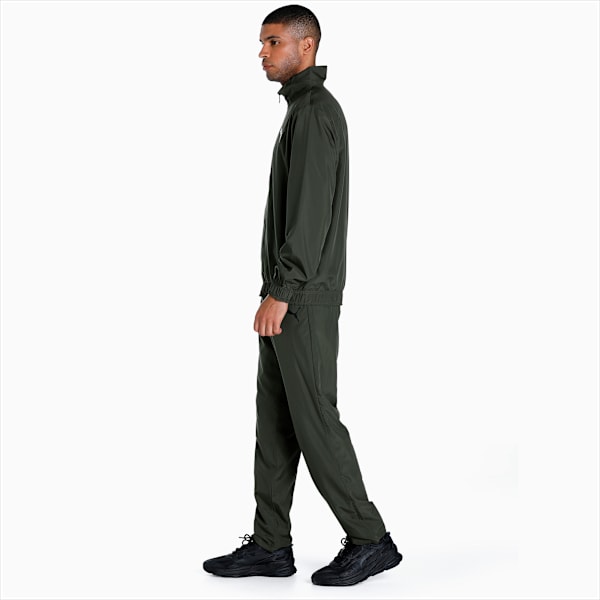 Basic Men's Cricket Track Suit, Forest Night-PUMA Black, extralarge-IND
