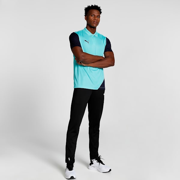 Cricket Teams Men's Polo T-shirt, Peacoat-Elektro Aqua, extralarge-IND