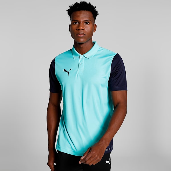 Cricket Teams Men's Polo T-shirt, Peacoat-Elektro Aqua, extralarge-IND