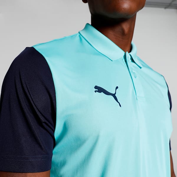 Cricket Teams Men's Polo T-shirt, Peacoat-Elektro Aqua, extralarge-IND