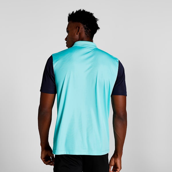 Cricket Teams Men's Polo T-shirt, Peacoat-Elektro Aqua, extralarge-IND