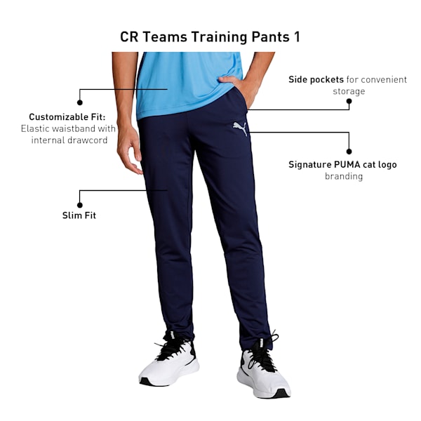 Cricket Teams Men's Training Pants, Peacoat, extralarge-IND