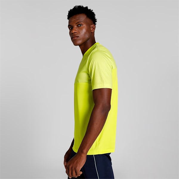 Cricket Team V-neck T-shirt, Yellow Alert, extralarge-IND