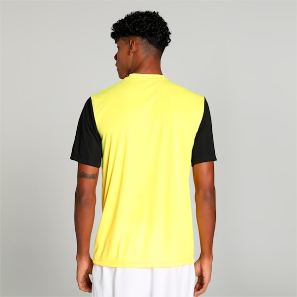 CR Team Men's Cricket T-shirt, Yellow Blaze-PUMA Black, extralarge-IND