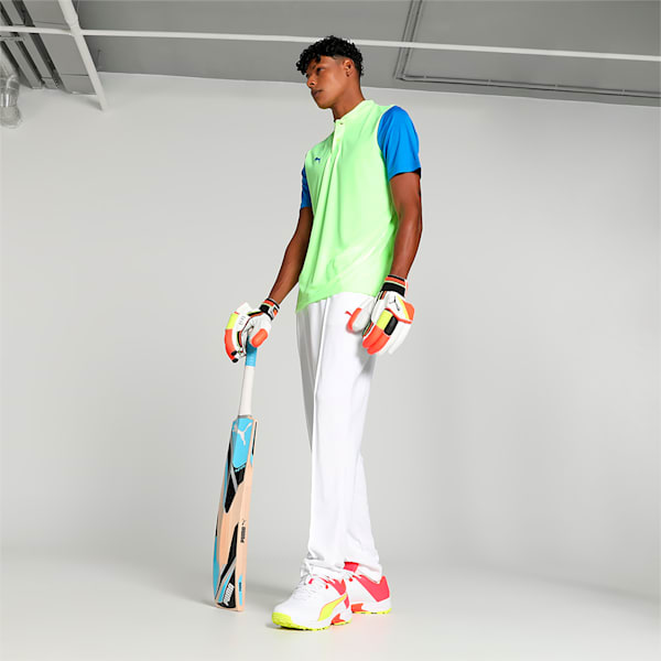 Cricket Team Polo T-shirt, Fast Yellow-Ultra Blue, extralarge-IND