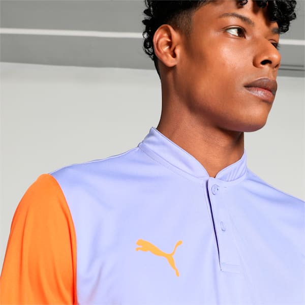 Cricket Team Polo T-shirt, Elektro Purple-Rickie Orange, extralarge-IND