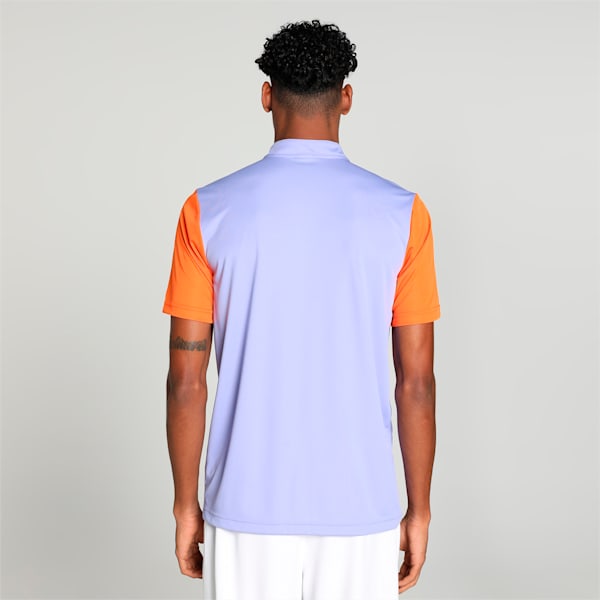 Cricket Team Polo T-shirt, Elektro Purple-Rickie Orange, extralarge-IND