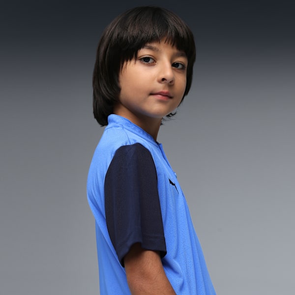 Cricket Team Kid's Polo T-shirt, Blue Glimmer, extralarge-IND