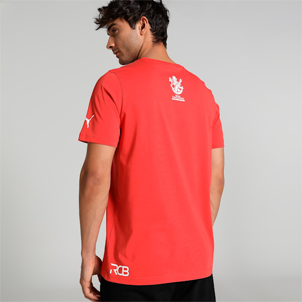 PUMA x Royal Challengers Bangalore Arcade Men's Regular Fit T-Shirt, Warm Earth, extralarge-IND