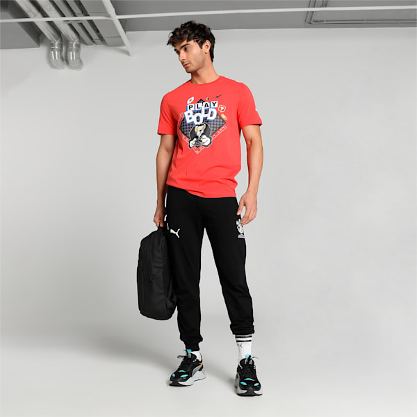 PUMA x Royal Challengers Bangalore Arcade Men's Regular Fit T-Shirt, Warm Earth, extralarge-IND