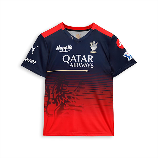 Royal Challengers Bangalore 2023 Youth Replica Jersey, Navy Blazer-Flame Scarlet, extralarge-IND