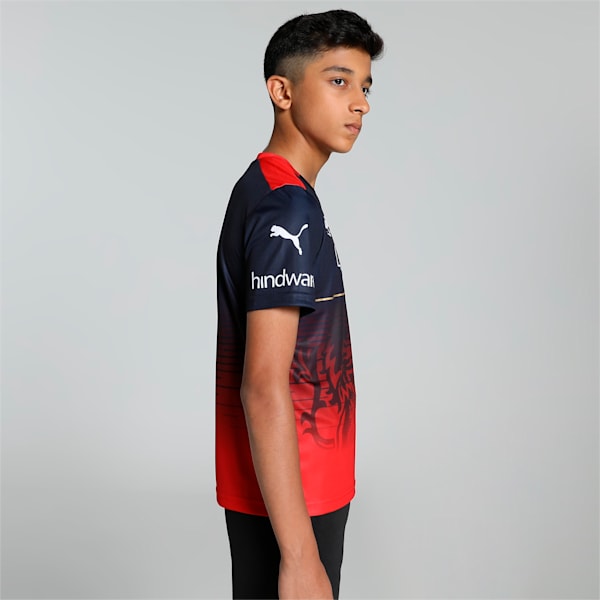 Royal Challengers Bangalore 2023 Youth Replica Jersey, Navy Blazer-Flame Scarlet, extralarge-IND