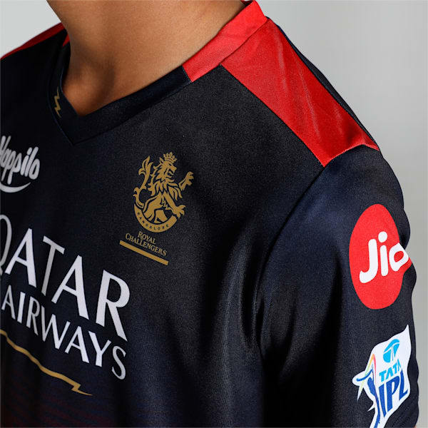 Royal Challengers Bangalore 2023 Youth Replica Jersey, Navy Blazer-Flame Scarlet, extralarge-IND