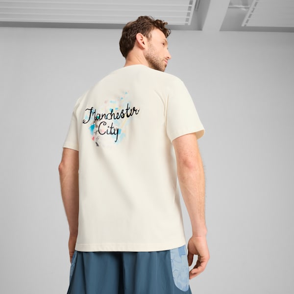 KIDSUPER x MANCHESTER CITY Graphic Tee Men, Warm White-PUMA Black, extralarge