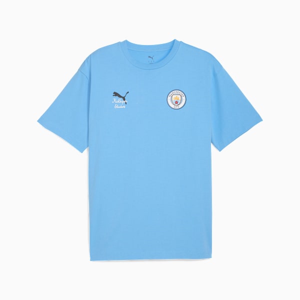 KIDSUPER x MANCHESTER CITY Graphic Tee Men, Team Light Blue-PUMA Black, extralarge