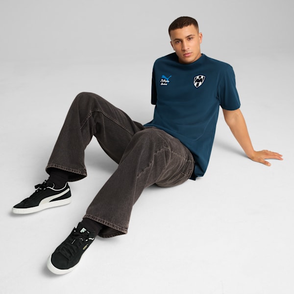 Camiseta KIDSUPER Rayados, Deep Navy-PUMA White, extralarge