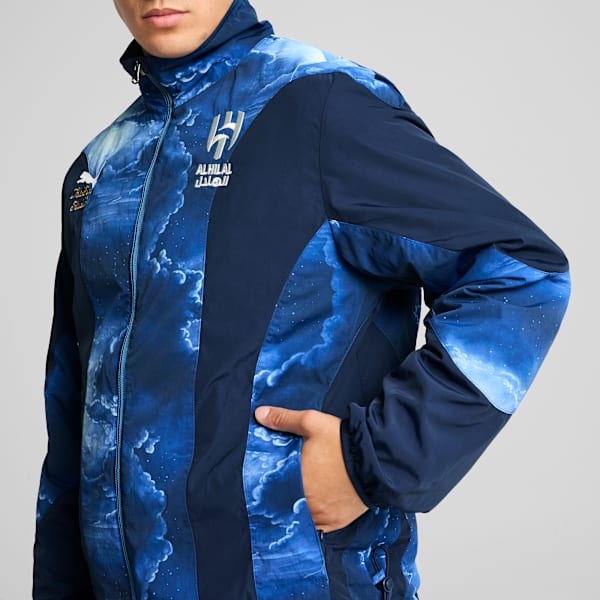 Chamarra reversible KID SUPER x AL-HILAL SFC para hombre, Club Navy-PUMA Gold, extralarge