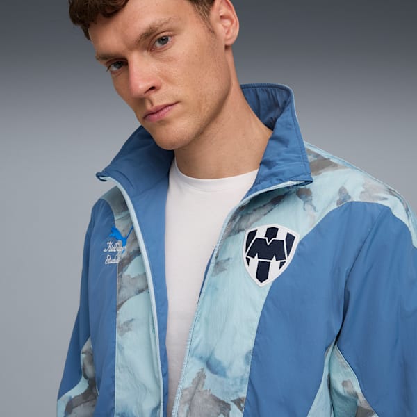 Chamarra reversible PUMA x KIDSUPER C.F. Monterrey para hombre, Blue Horizon-Electro Royal, extralarge