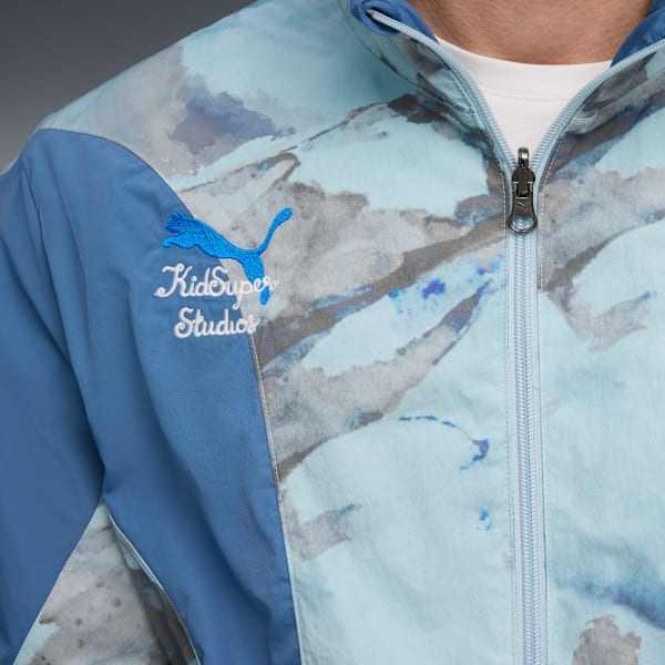 Chamarra reversible PUMA x KIDSUPER C.F. Monterrey para hombre, Blue Horizon-Electro Royal, extralarge