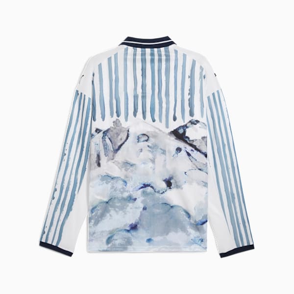 PUMA x KIDSUPER MTY Men's Jacquard Retro Shirt, PUMA White-Deep Navy, extralarge-IND