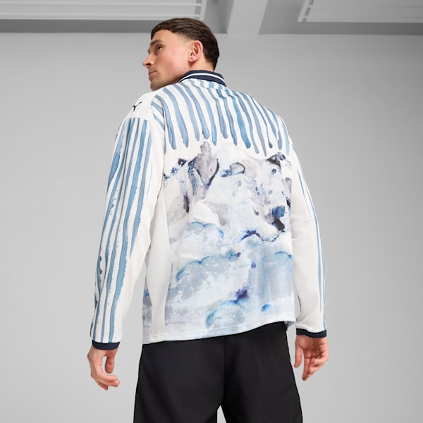 PUMA x KIDSUPER MTY Men's Jacquard Retro Shirt, PUMA White-Deep Navy, extralarge-IND