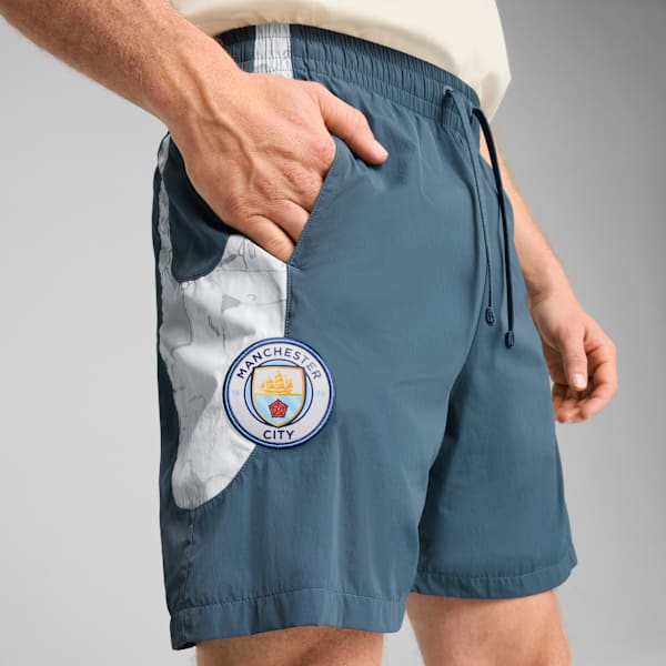 KIDSUPER x MANCHESTER CITY Travel Shorts Men, Gray Skies-Frosted Dew, extralarge-GBR