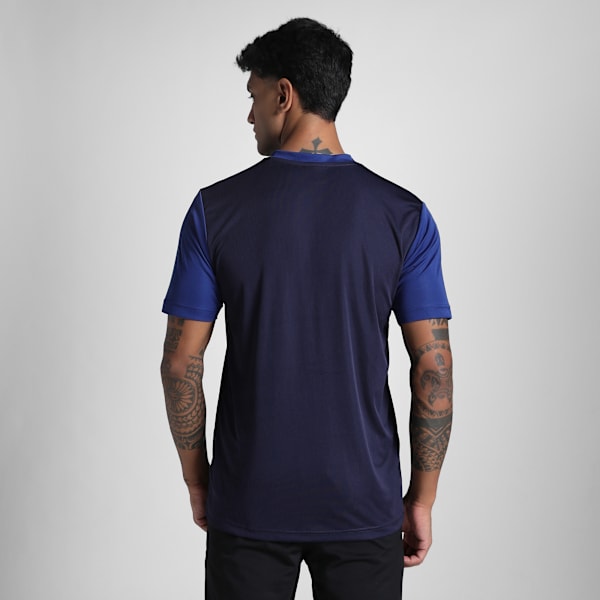 Performance Color Block Men's Regular Fit Knitted T-shirt, PUMA Navy-Clyde Royal, extralarge-IND