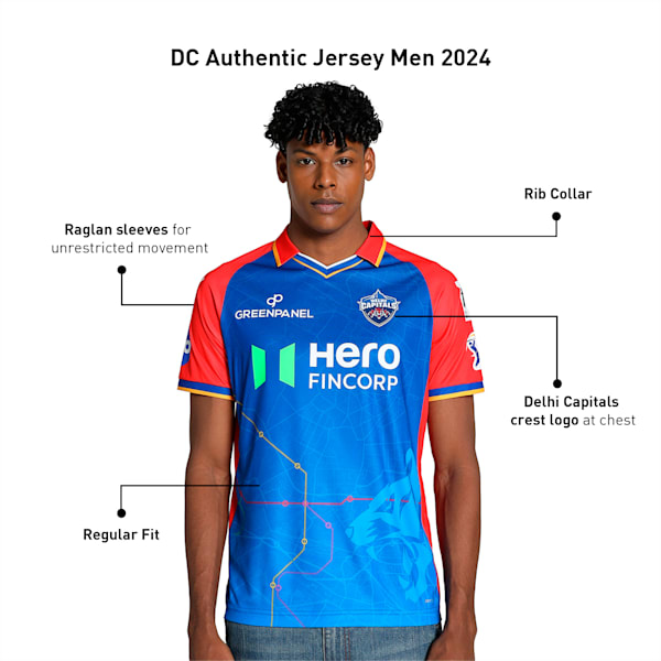PUMA x DC 2024 Men's Official Match Jersey, For All Time Red-Strong Blue, extralarge-IND