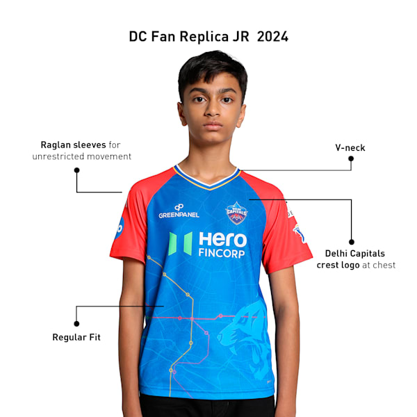 PUMA x DC 2024 Youth Replica Jersey, For All Time Red-Strong Blue, extralarge-IND