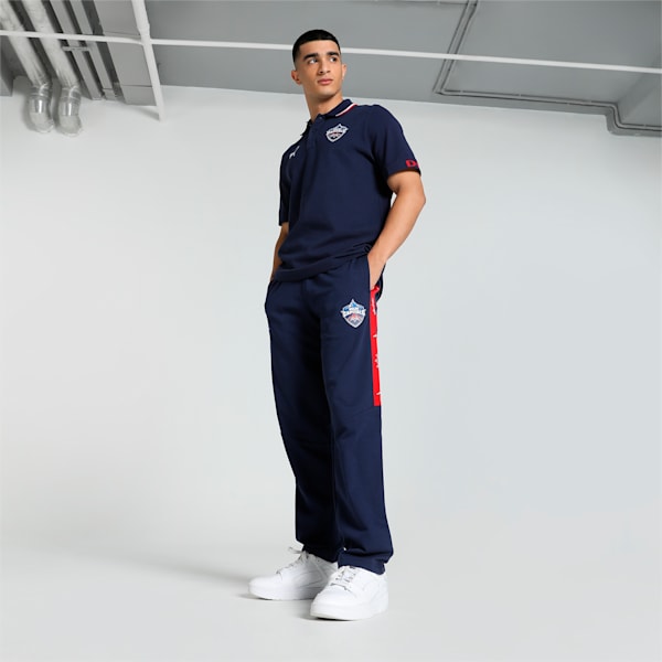 PUMA x DC Men's Cricket Tape Pants, PUMA Navy-For All Time Red-Strong Blue-PUMA White, extralarge-IND