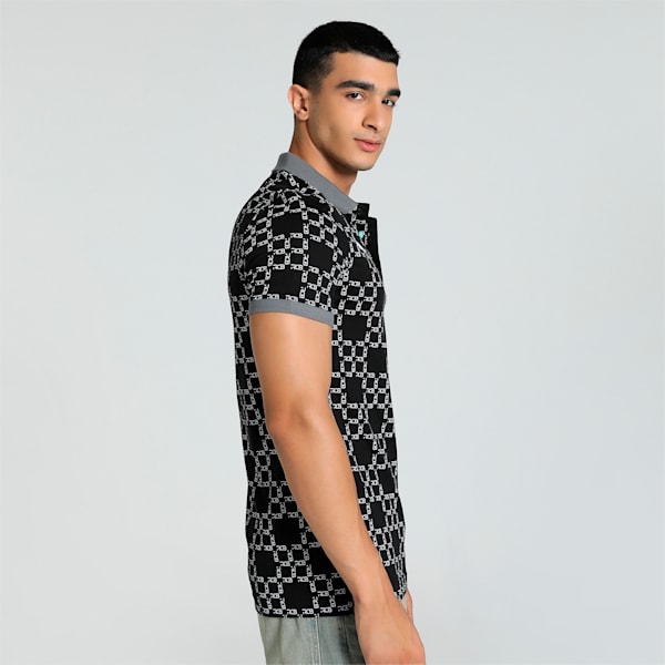 PUMA x RCB Men's Printed Polo, PUMA Black, extralarge-IND