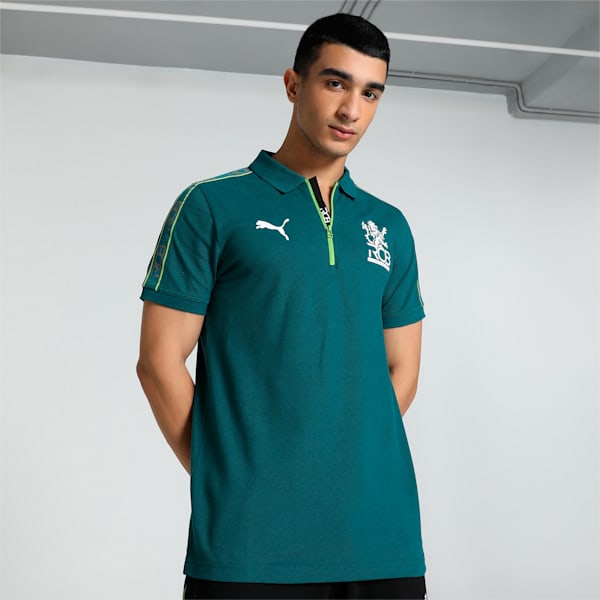 PUMA x RCB Men's Polo, Deep Teal, extralarge-IND